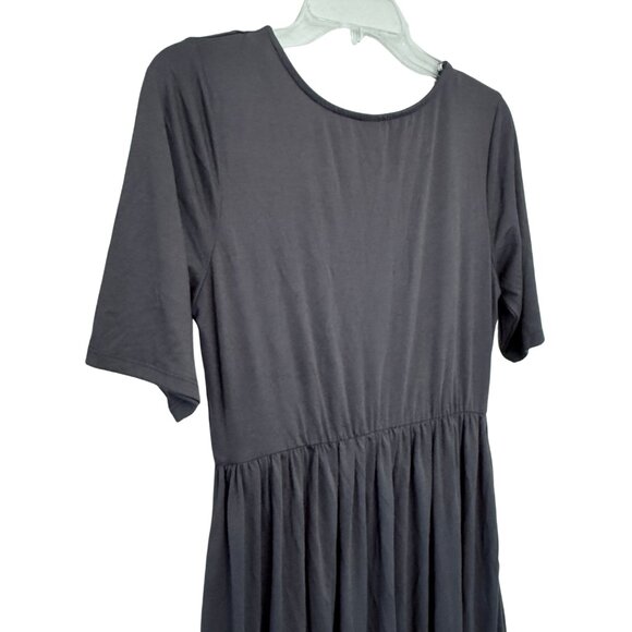 Zenana Outfitters Pullover Midi Gray Dress -‎ Size Large - Picture 7 of 8